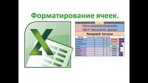 9 класс. MS Excel. Форматирование ячеек. Условное форматирование. Урок №4