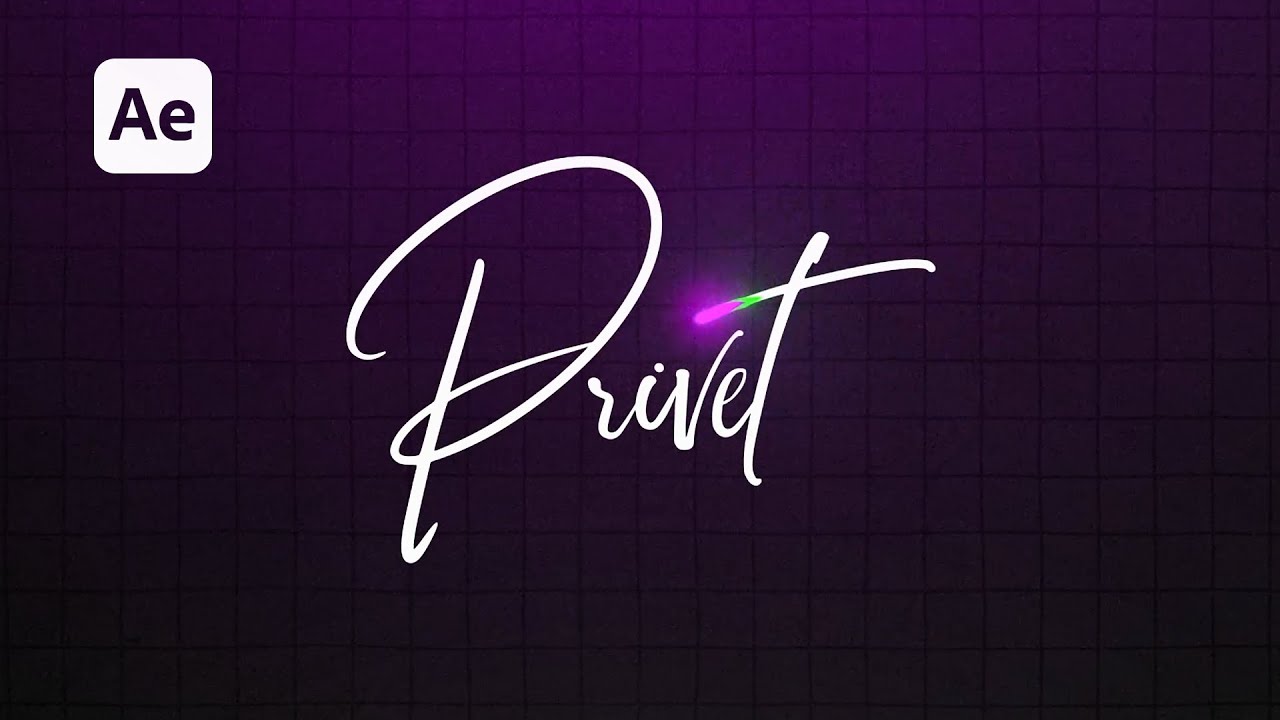 Анимация текста с эффектом рукописного написания в After Effects смотреть онлайн