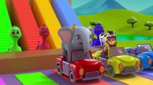ИГРЫ ДЛЯ ДЕТЕЙ Мультики про животных Веселые горки 3D 🦒