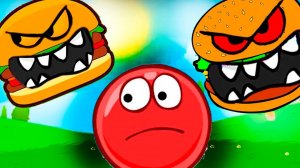 КРАСНЫЙ ШАРИК напал на ЗЛОЙ БУРГЕР #4 мультик игра для детей НЕСНОСНЫЙ КРАСНЫЙ ШАР RED BALL 4