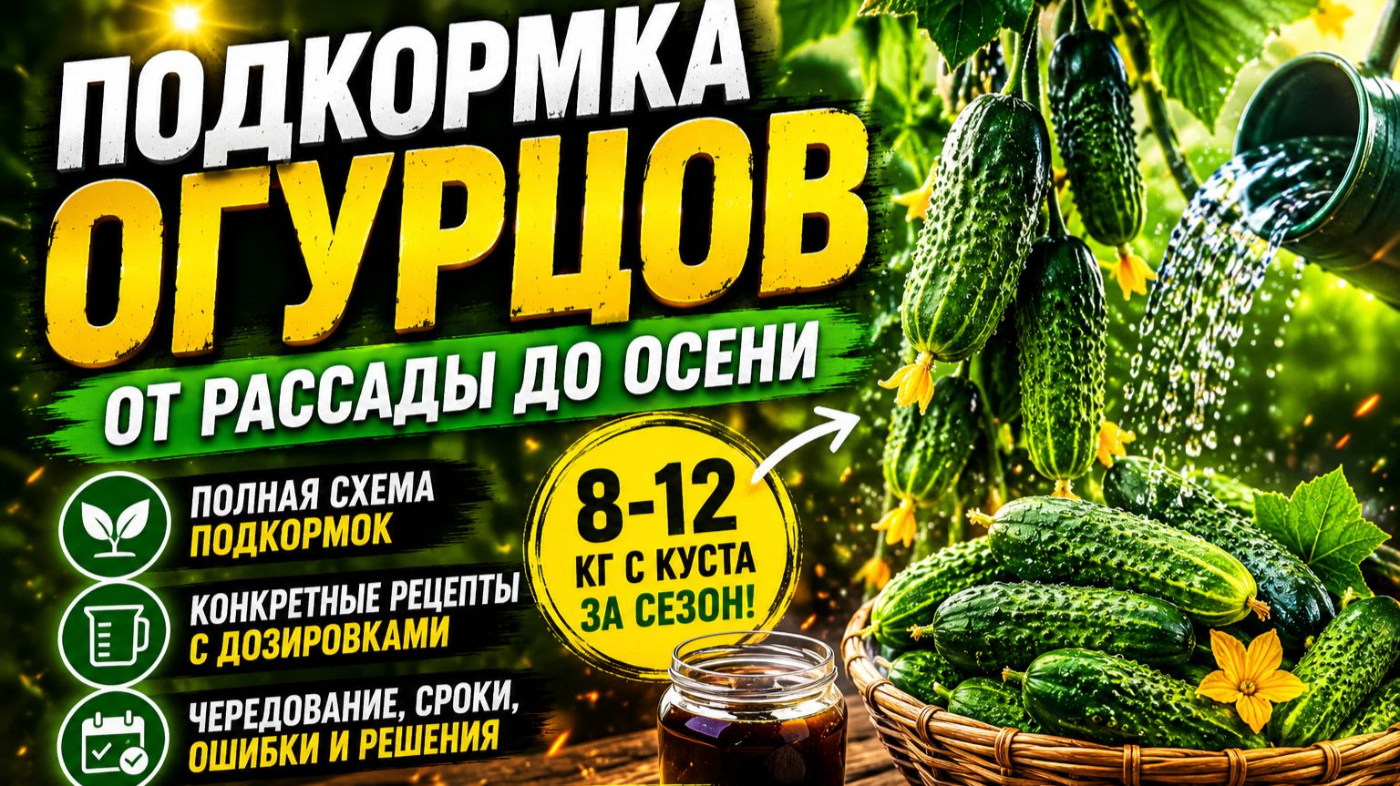 Правильная подкормка огурцов: собираю ведро через день весь сезон смотреть онлайн