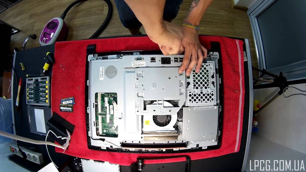 Как разобрать и почистить моноблок Lenovo ThinkCentre Edge 72z