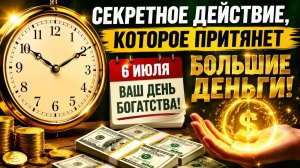 Возьмите часы со стрелкой 6 июля. Секретный ритуал на большие деньги.