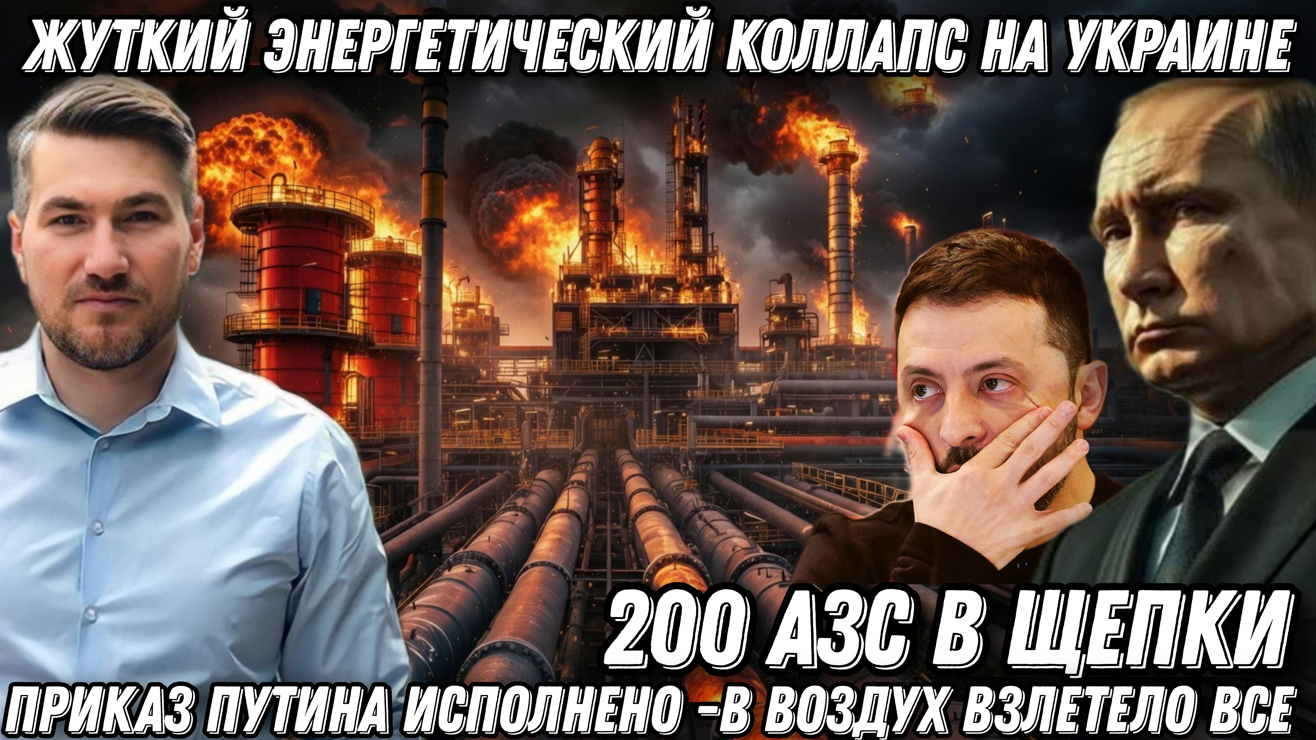 На Украине проблемы с бензином. 200 АЗС- в щепки! В воздух взлетело все! Киев на грани смотреть онлайн
