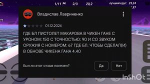 Тупые отзывы по чикен гану в плей маркете 2 ЧАСТЬ / chicken gun keil3k