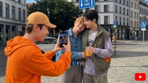 📸Джей-Хоп из BTS стал личным фотографом Тэхёна и Чонгука в Брюсселе!