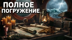 Штормовая ночь в каюте капитана | Звуки моря для глубокого сна