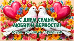 С днём Семьи Любви и Верности Музыкальное поздравление с праздником