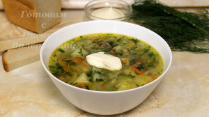 Летний суп с молодой капустой и тушенкой. Готовим с Оксаной Валерьевной.