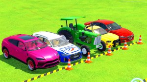 ТРАНСПОРТИРОВКА BMW, FORD, ТРАКТОРА, AUDI, LAMBO URUS НА НОВЫХ ГРУЗОВИКАХ МАН Часть 1