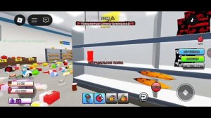 Играю в игру Очистите супермаркет в роблоксе