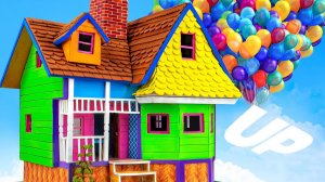 Как построить удивительный дом из воздушных шаров в фильме UP из картона ❤️ Миниатюрный картонн