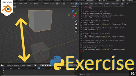 Beginner Python Exercise in Blender: Simple cube location animation смотреть онлайн