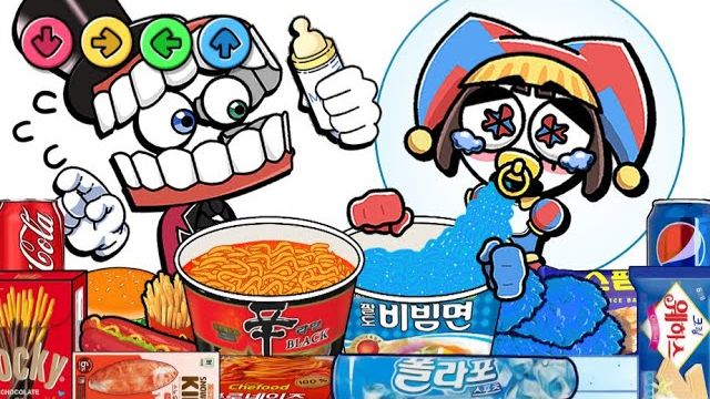 Малышка 🤡ПОМНИ никак не может Уснуть в Магазине 🤯МУКБАНГ!!! Цифровой Цирк смотреть онлайн