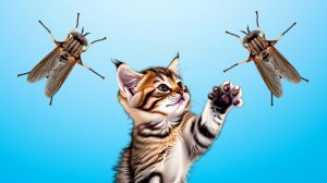 🐾 Новая игра для кошек, котов и котят! На экране наглая муха бегает и летает от вашей кошки!