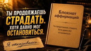 Ты продолжаешь страдать. Хотя давно мог остановиться