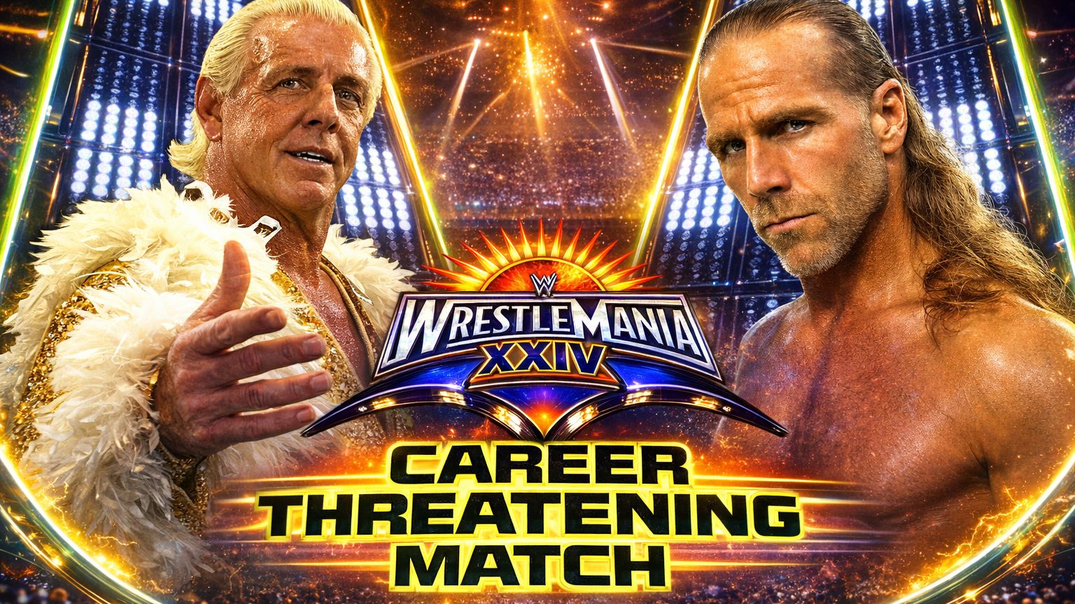 Shawn Michaels vs Ric Flair (WWE Wrestlemania 24, 2008) смотреть онлайн