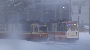 Трамвай Санкт-Петербурга 6-7: ЛМ-99АВ б.0550 по №51 (04.01.16)
