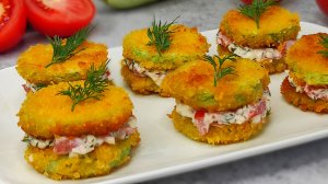 СЭНДВИЧИ из кабачков! С хрустящей КОРОЧКОЙ! ВКУСНО и ПРОСТО!