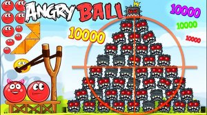 99999 БОССОВ КВАДРАТОВ И КРАСНЫЙ ШАРИК в Энгри Бердз ! Red Ball 4 in Angry Birds Мультик про шар !