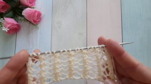 Всего 2 ряда! Шикарный сетчатый узор..