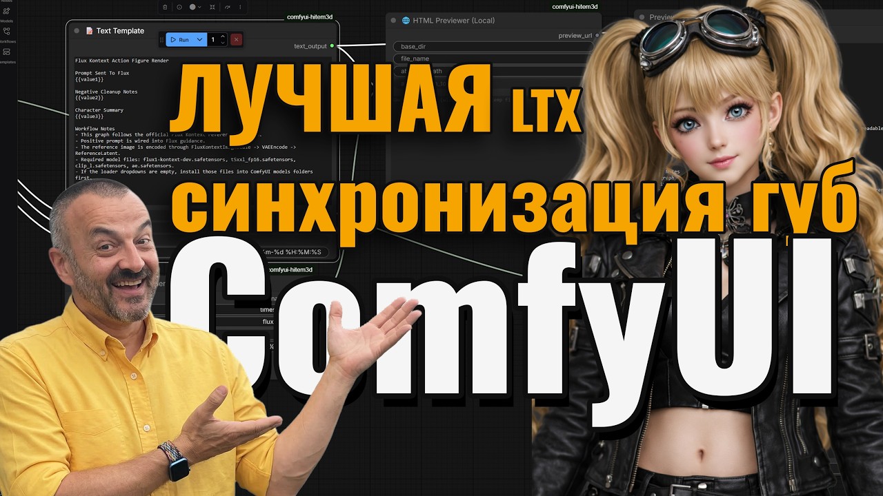 Лучший локальный Lip Sync в ComfyUI. Безлимитные музыкальные видео и Talking Head анимация с LTX 2.3 смотреть онлайн