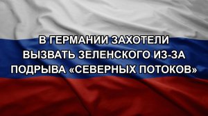 В Германии захотели вызвать Зеленского из-за подрыва «Северных потоков»