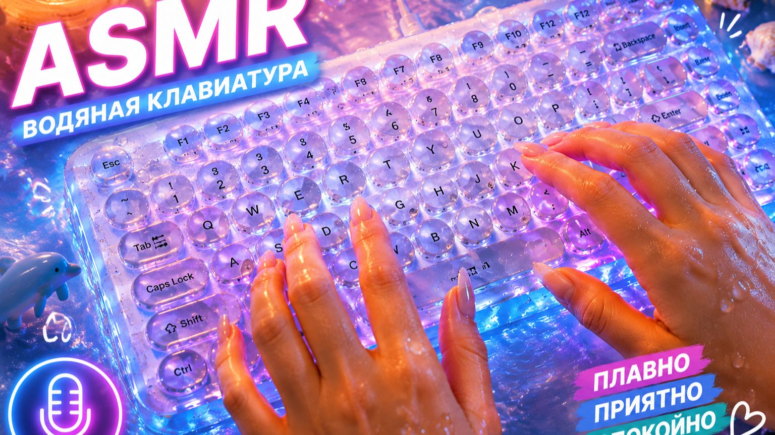 🥶ASMR Воднная клавиатура!💖