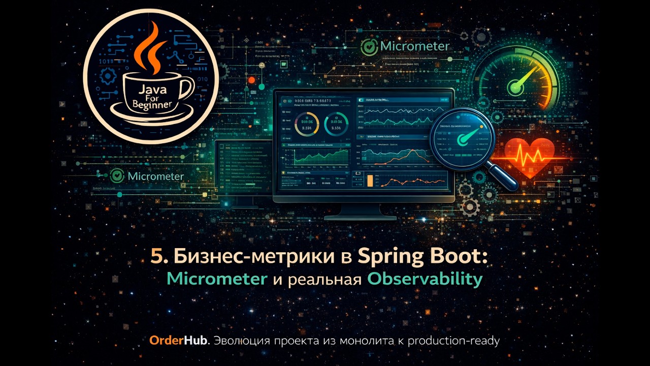 5. Бизнес-метрики в Spring Boot: Micrometer и реальная Observability смотреть онлайн