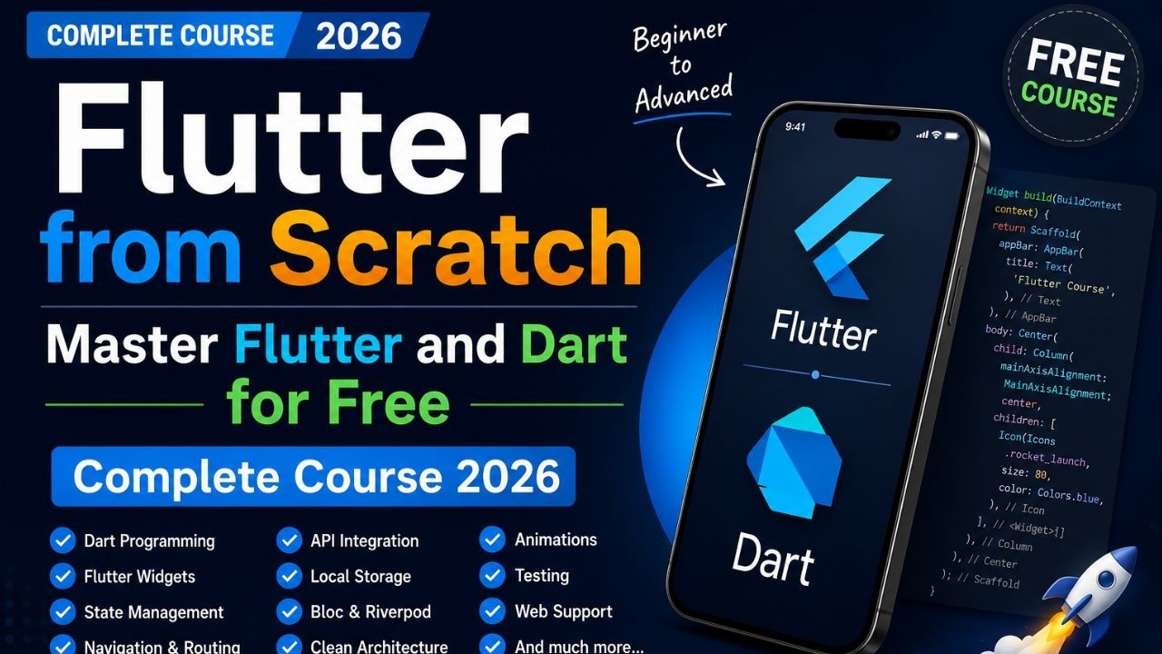 Flutter с Нуля | Освой Flutter и Dart Бесплатно (Полный Курс 2026, Часть 2)
