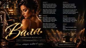 ВАЛЯ 🌹 Новая Песня 2026 | Джаз • Симфонический Оркестр • Шансон