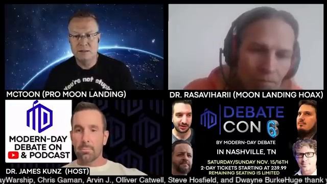 DEBATE Dr Rasaviharii Vs MCToon Was the Moon Landing FAKED смотреть онлайн