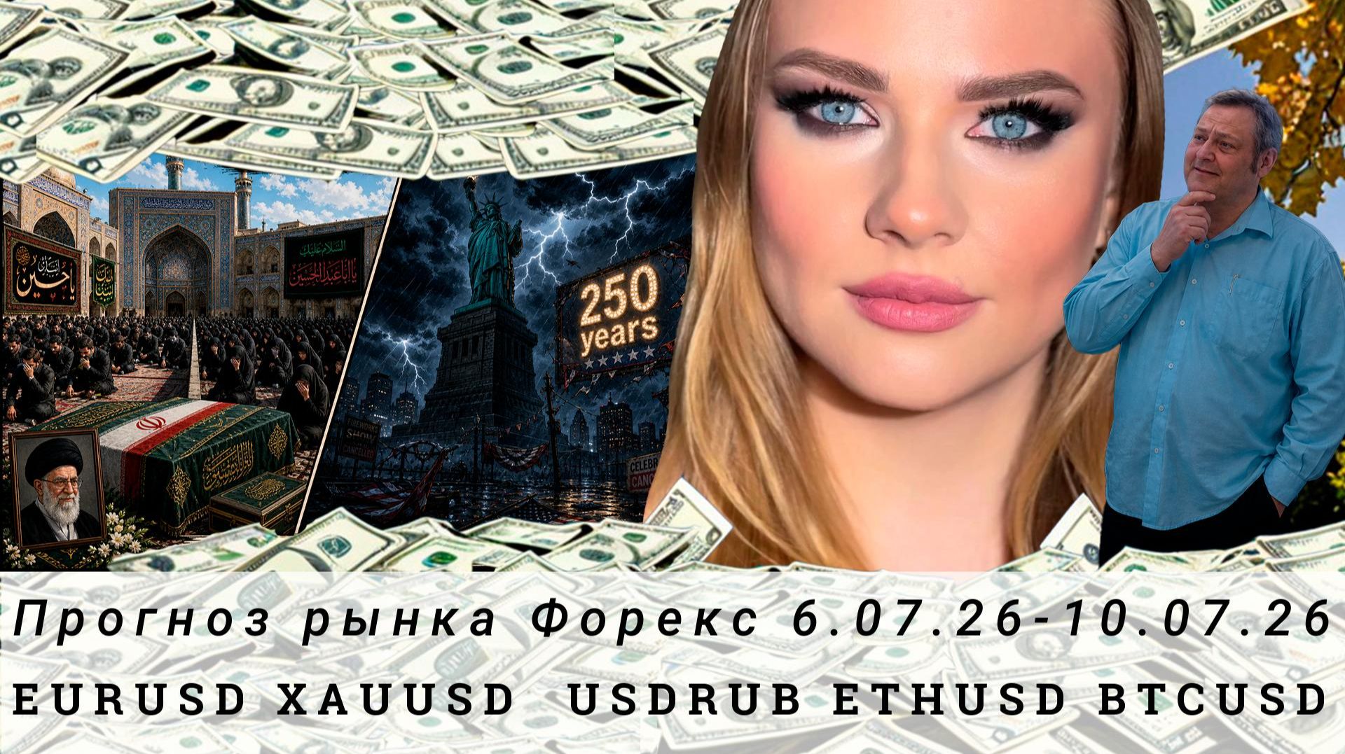 Прогноз Forex 6.07.26-10.07.26 #EURUSD, #XAUUSD, #USDRUB, #ETHUSD, #BTCUSD. Трейдинг с нуля.