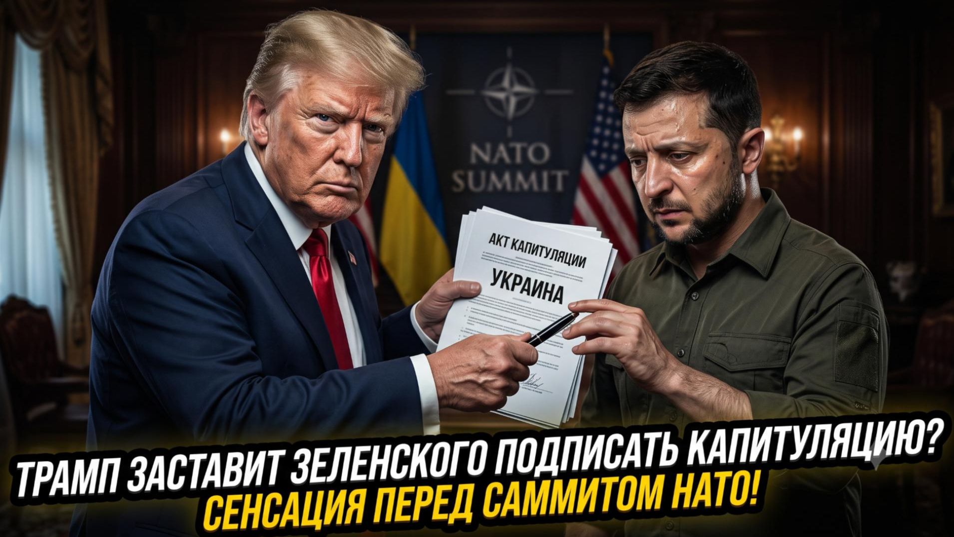 💀 Сенсация перед НАТО: Трамп после разговора с Путиным заставит Зеленского сдаться?