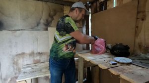 Проведал избушку. Рыбалка на летнюю и зимнюю удочку.