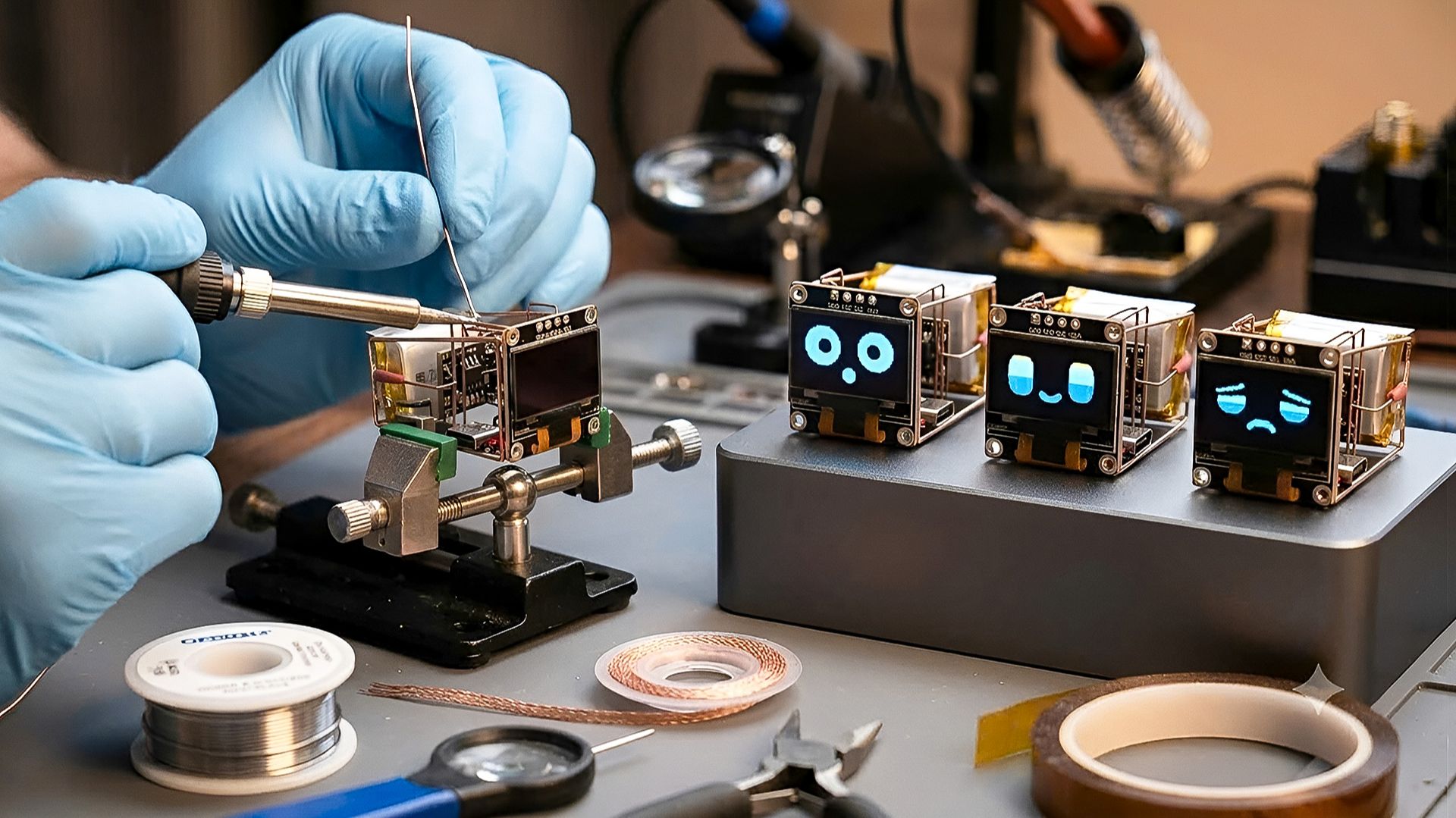 DIY Dasai Mochi Robot Project Using Copper Wire and Electronic Components смотреть онлайн