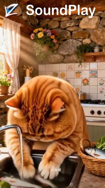 Супер рыжий кот и ловит и готовит #рыжийкот #животные #готовитьеды #рецепты #вайб