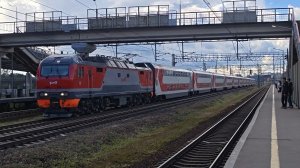 ЭП2К-486 с поездом 151А „Санкт-Петербург - Москва» проследует Лихоборы.