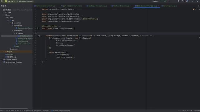 Java: централизованная обработка ошибок в Spring с помощью Controller Advice и Exception Handler смотреть онлайн