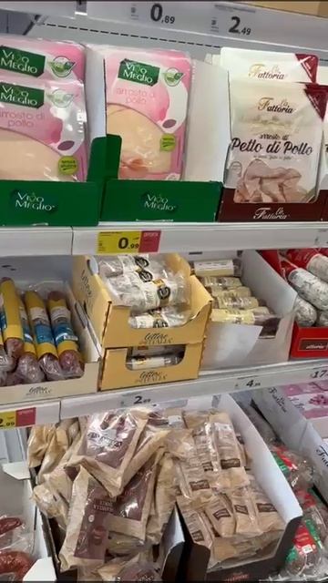Цены в супермаркете в Италии