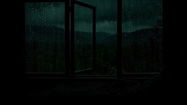 ШУМ ДОЖДЯ И ГРОЗЫ У ОТКРЫТОГО ОКНА 🌧️ БЫСТРО УСНУТЬ И ПОГРУЗИТЬСЯ В ГЛУБОКИЙ СОН смотреть онлайн