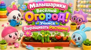 🌼🥕 Малышарики — Весёлый Огород! 🌿 Учимся Выращивать Растения ✨ Развивающий Мультфильм для детей