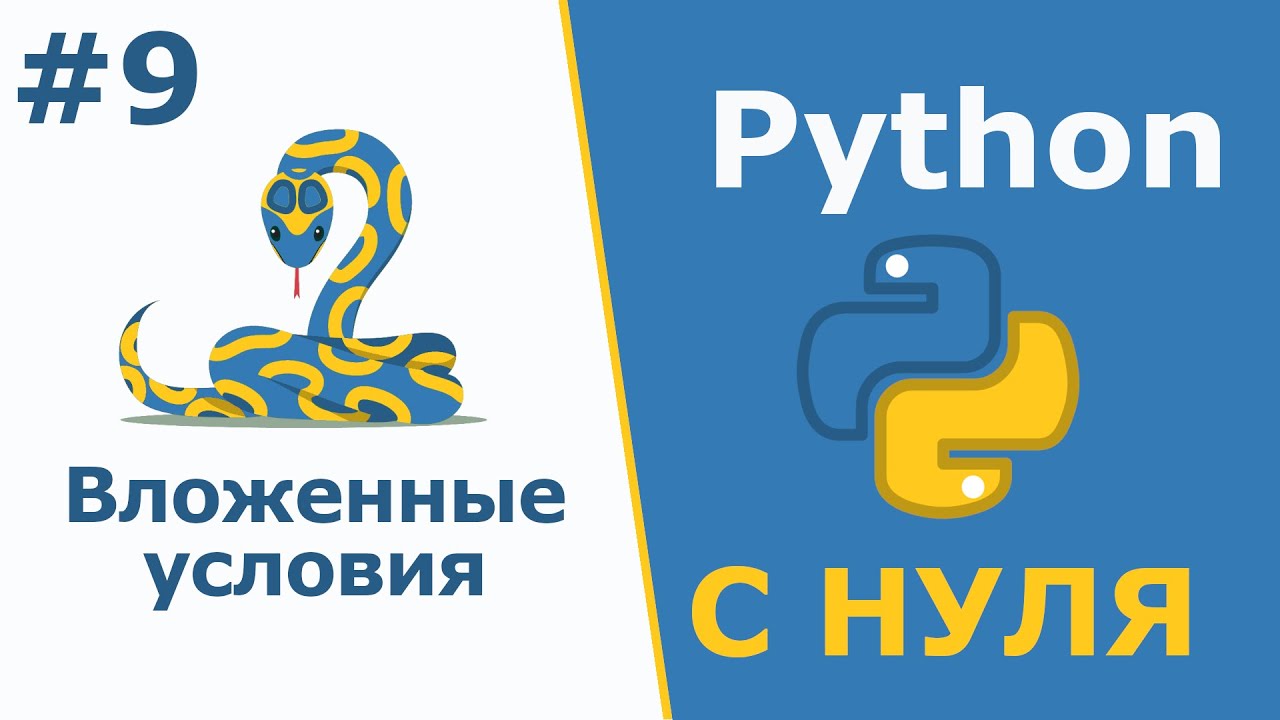 Вложенные условия | Python с Нуля | Урок 9 смотреть онлайн