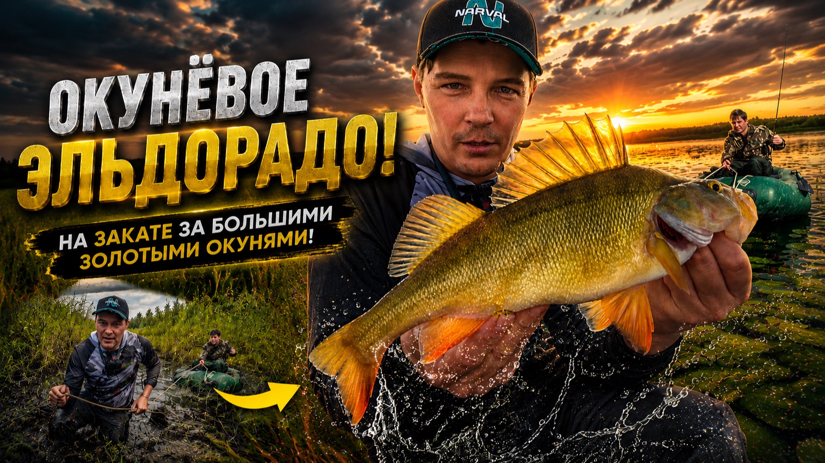 ОКУНЁВОЕ ЭЛЬДОРАДО! Пробрались через болото на закате, ЗА БОЛЬШИМИ ЗОЛОТЫМИ ОКУНЯМИ! смотреть онлайн
