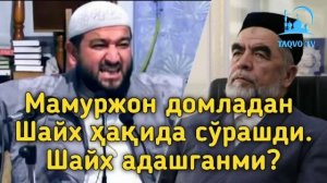 Мамуржон домладан Шайх ҳақида сўрашди