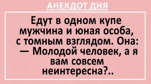 Едут в одном купе мужчина и юная особа, с томным взглядом... | Анекдоты смешные | Юмор