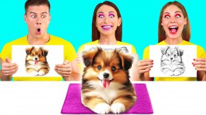Кто Лучше Нарисует Предмет, Получит Его # Битвы с Едой от Fun Teen