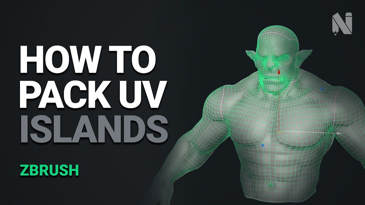 Анатомия идеальной развертки: Упаковка UV-островов для продакшен-персонажей в ZBrush 2026!