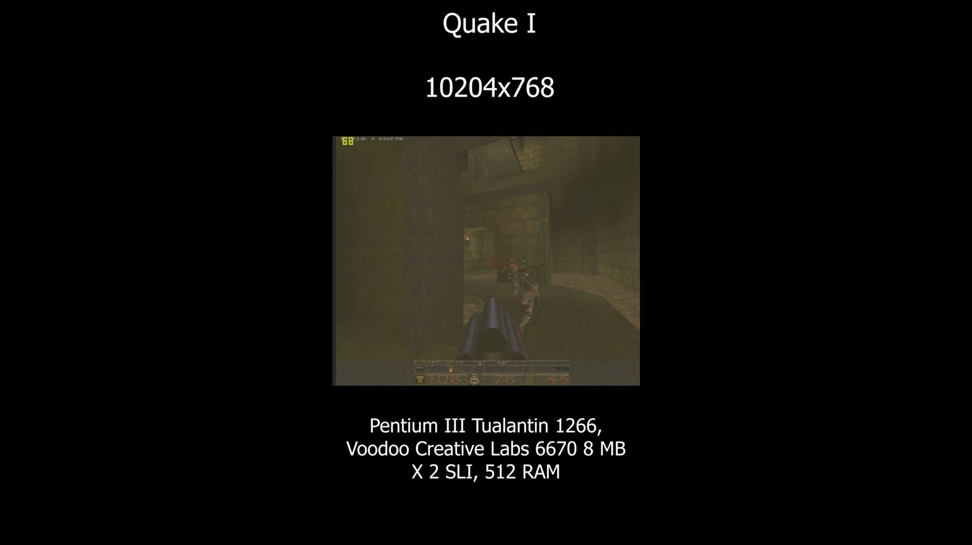 Quake 1 (1996) Voodo2 SLI 1024x768 retro pc gameplay