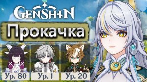 Большая прокачка Цзы Бай и ее лучшего отряда - Genshin Impact